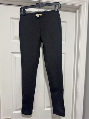 Michael Kors Dark Gray Knit Leggings with Zipper Ankle